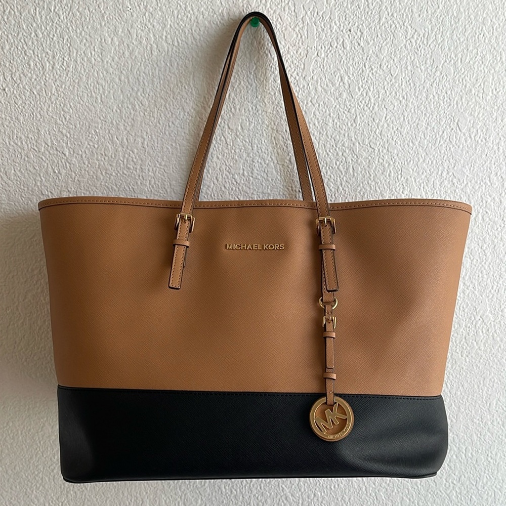 Large Brown and Black Michael Kors Purse